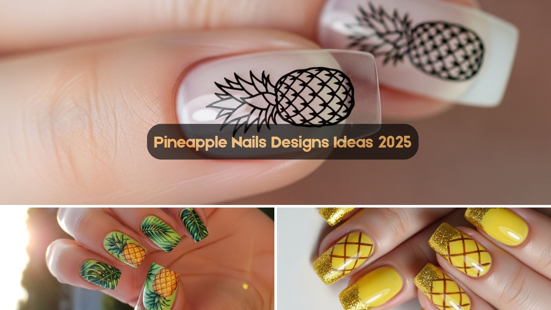 Pineapple Nails Designs Ideas 2025: 10 Cute + Sweet Manicure Inspo